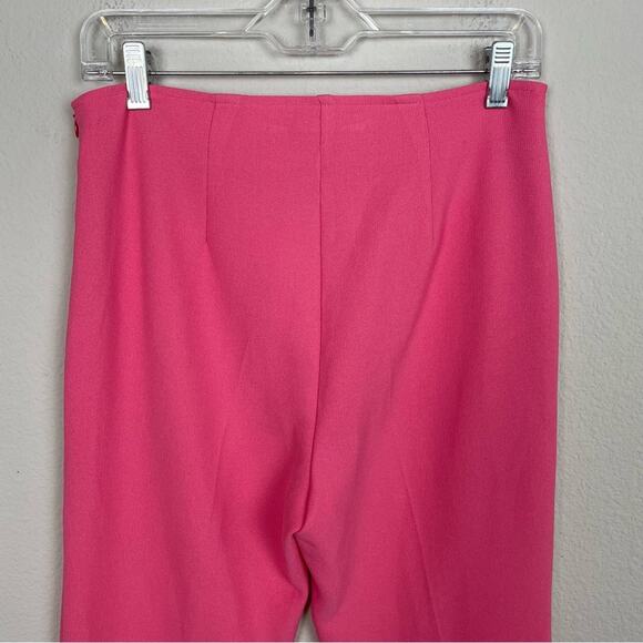 Trina Turk Pink Knit  Side Zip Ankle Pants 4 - Picture 7 of 7